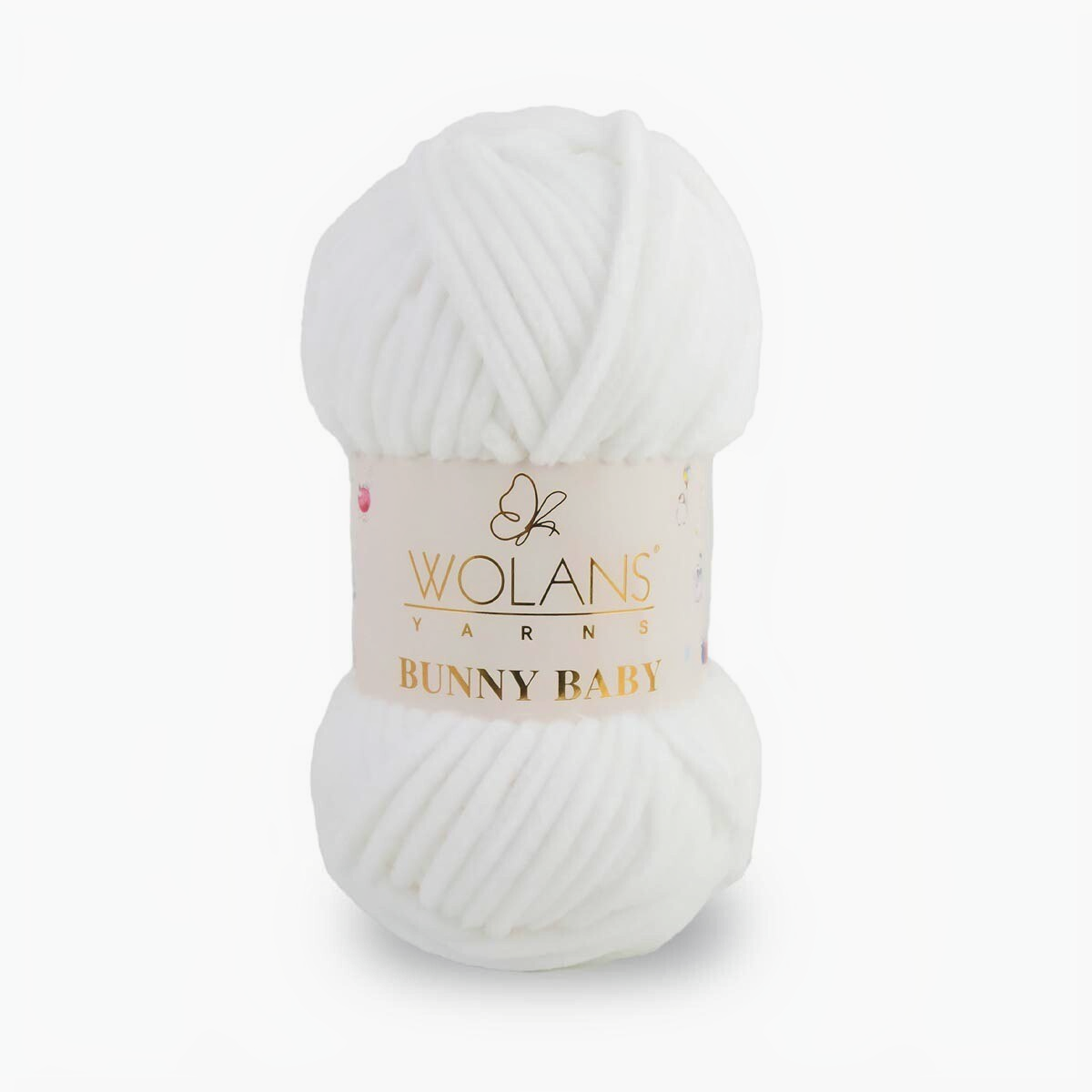 Wolans Bunny Baby - Chunky Chenille Yarn - Pack of 5 x 100g Balls - White