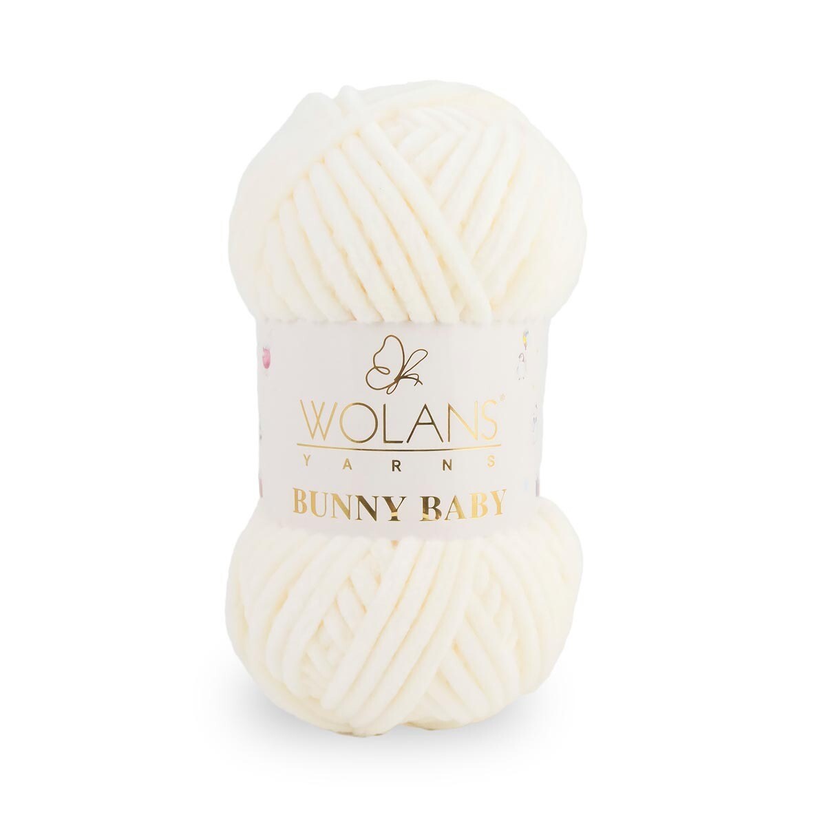 Wolans Bunny Baby - Chunky Chenille Yarn - Pack of 5 x 100g Balls - Cream