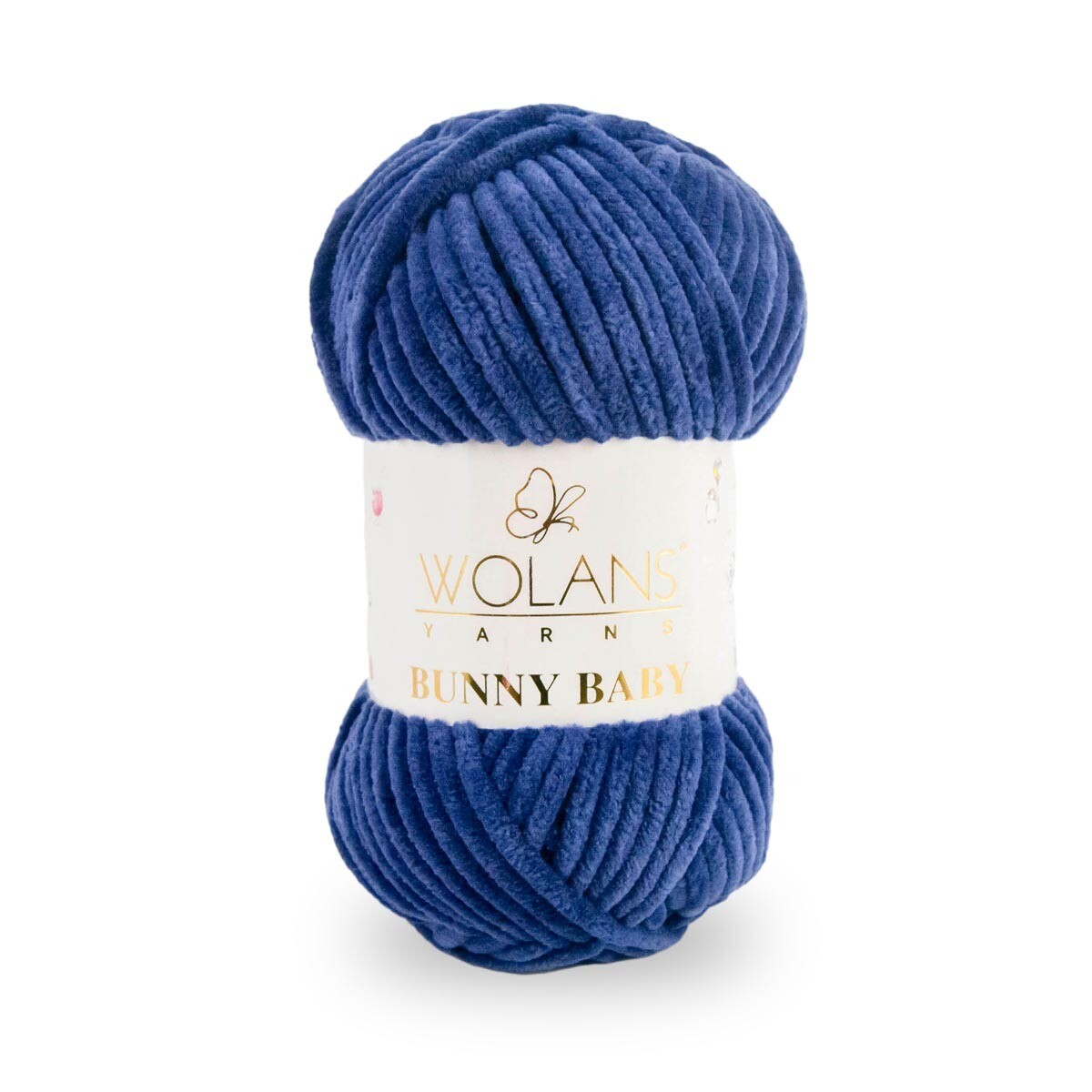 Wolans Bunny Baby - Chunky Chenille Yarn - Pack of 5 x 100g Balls - Navy Blue