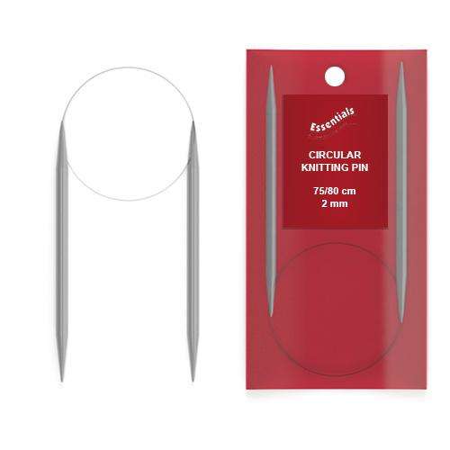 Whitecroft Essentials - Circular Knitting Needles - 2mm - 75/80cm