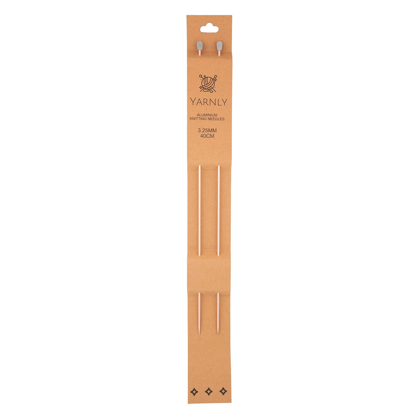 Yarnly - Aluminium Knitting Needles - Single Pointed - 3.25mm x 40cm