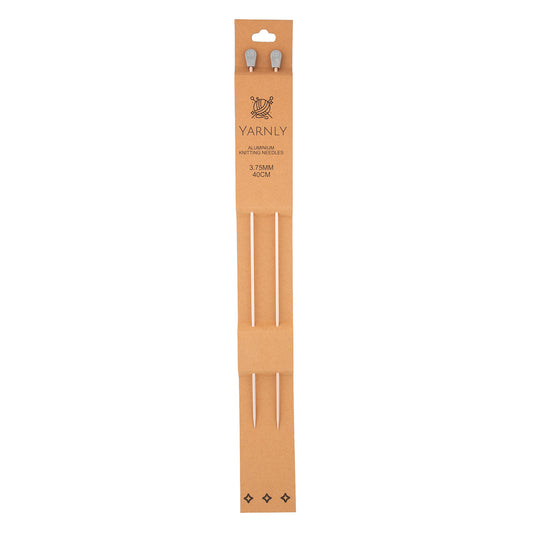 Yarnly - Aluminium Knitting Needles - Single Pointed - 3.75mm x 40cm