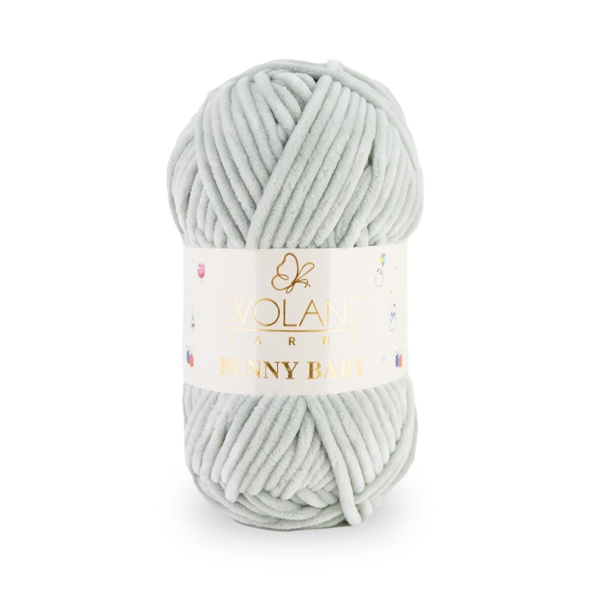 Wolans Bunny Baby - Chunky Chenille Yarn - Pack of 5 x 100g Balls - Rock Grey