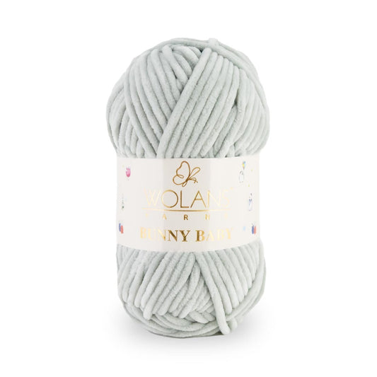 Wolans Bunny Baby - Chunky Chenille Yarn - Pack of 5 x 100g Balls - Rock Grey
