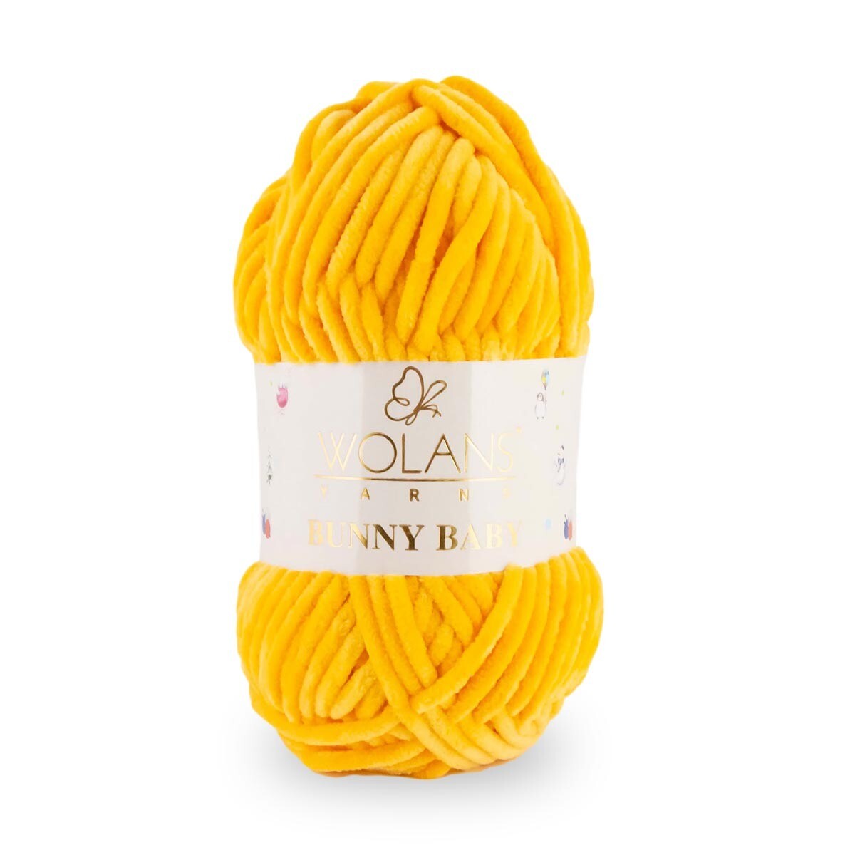 Wolans Bunny Baby - Chunky Chenille Yarn - Pack of 5 x 100g Balls - Light Orange