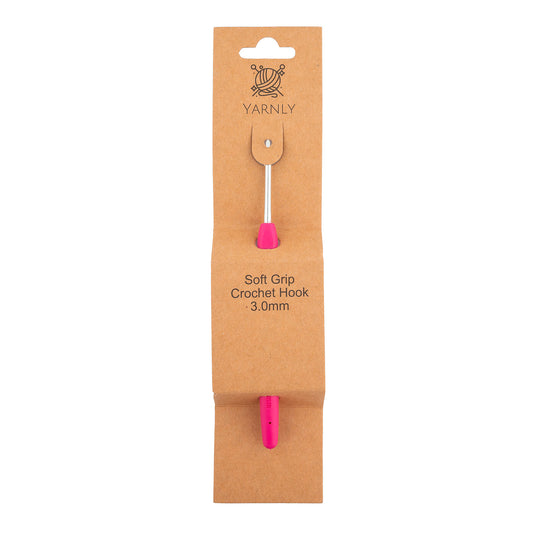 Yarnly - Soft Grip Ergonomic Crochet Hook - 3mm