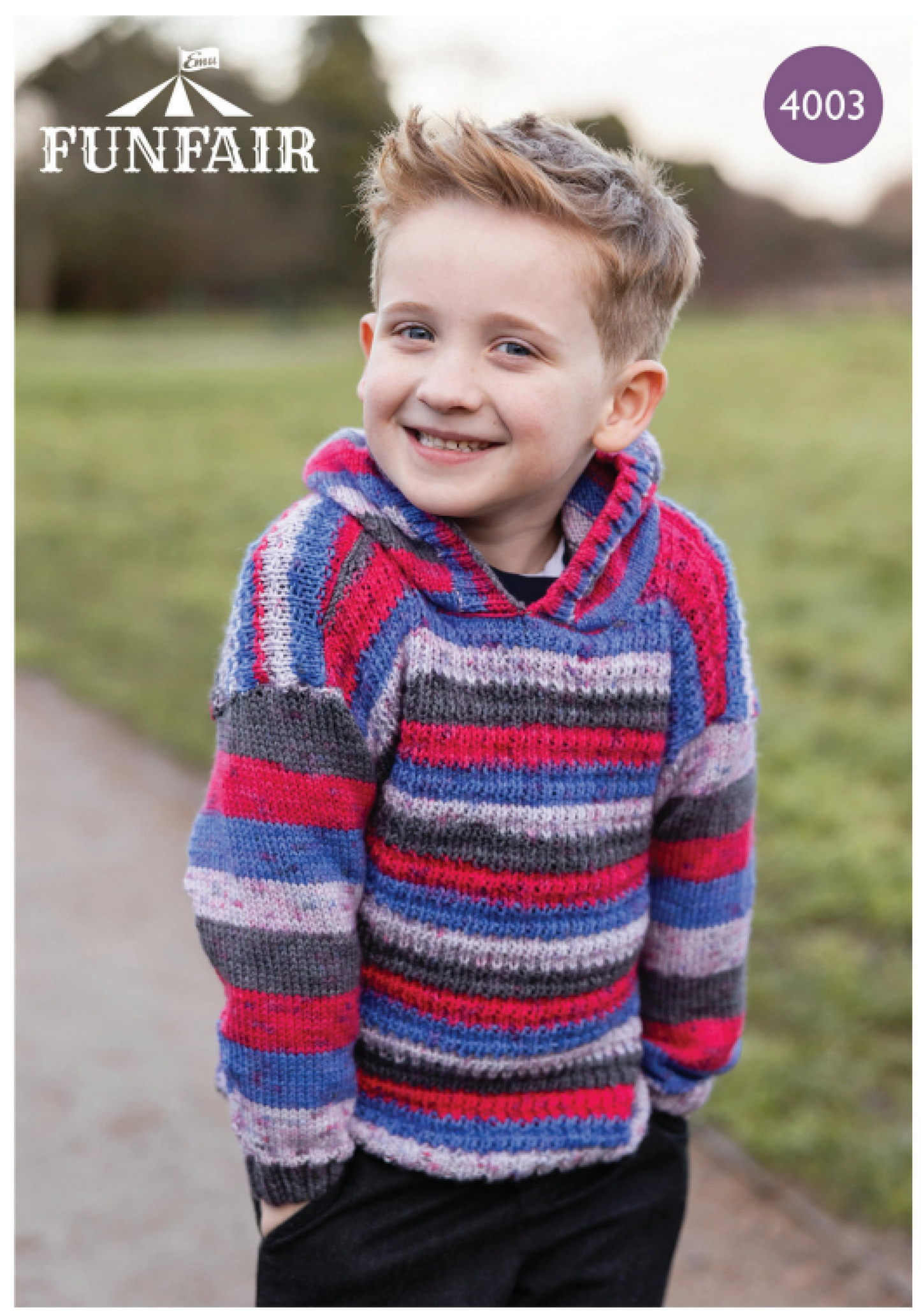 Emu Yarns - Knitting Pattern - 4003 - Childs Hooped Hoodie