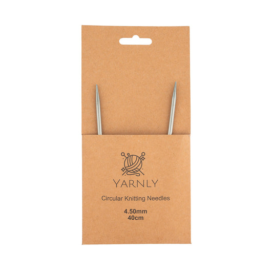 Yarnly - Circular Needles - 40cm Long - 4.5mm
