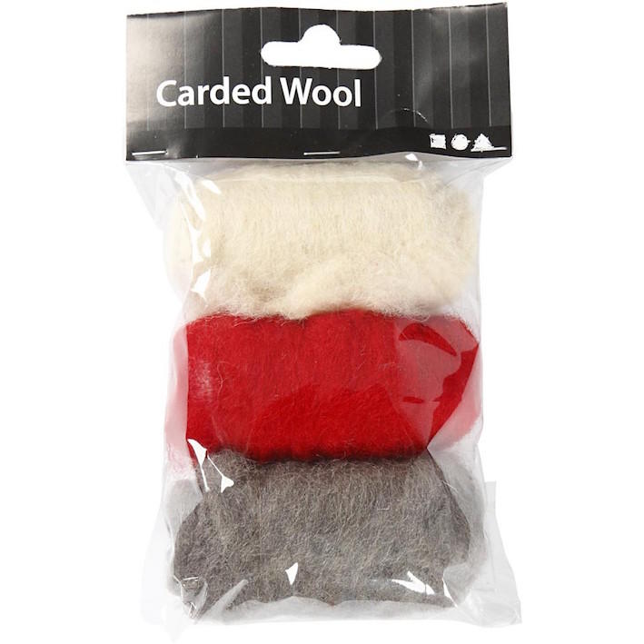 Creativ - Felting Wool - 3 x 10g Balls - Red Harmony