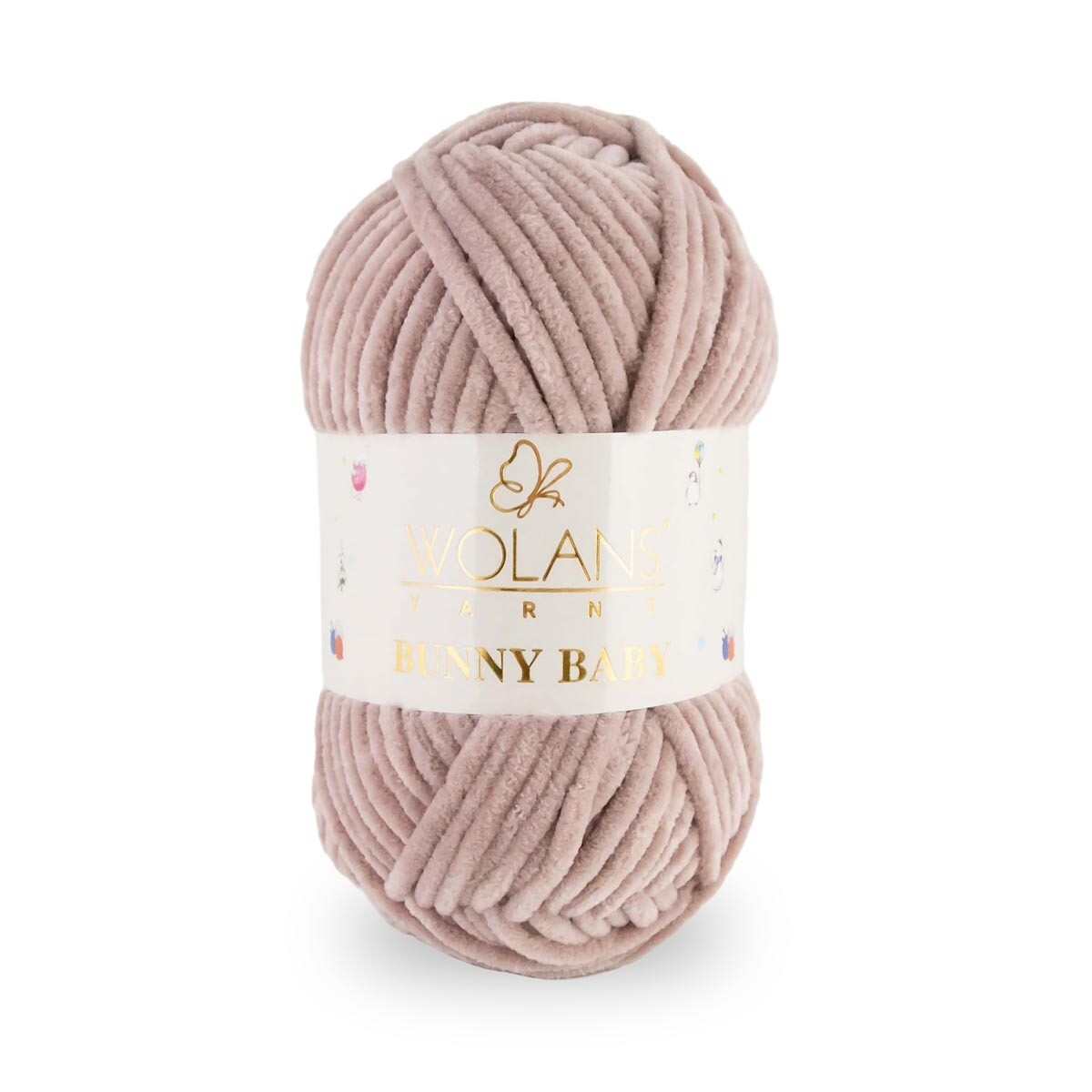Wolans Bunny Baby - Chunky Chenille Yarn - Pack of 5 x 100g Balls - Dark Powder