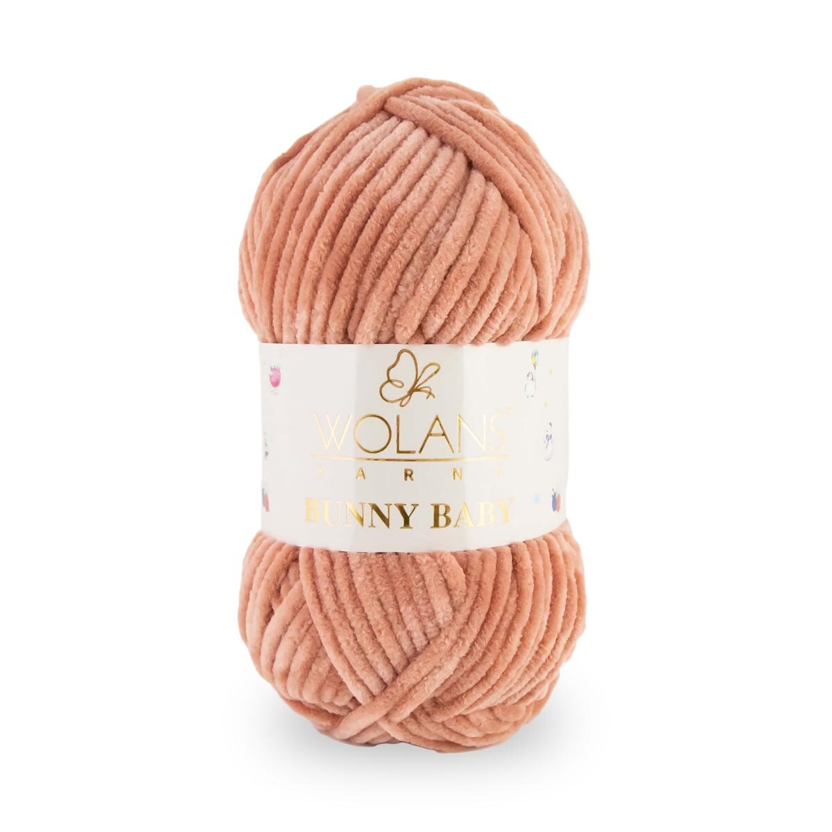 Wolans Bunny Baby - Chunky Chenille Yarn - Pack of 5 x 100g Balls - Rosewood