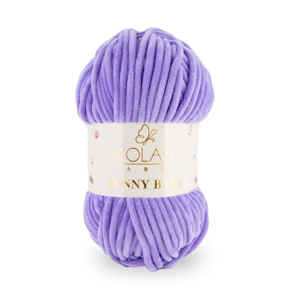 Wolans Bunny Baby - Chunky Chenille Yarn - Pack of 5 x 100g Balls - Viola