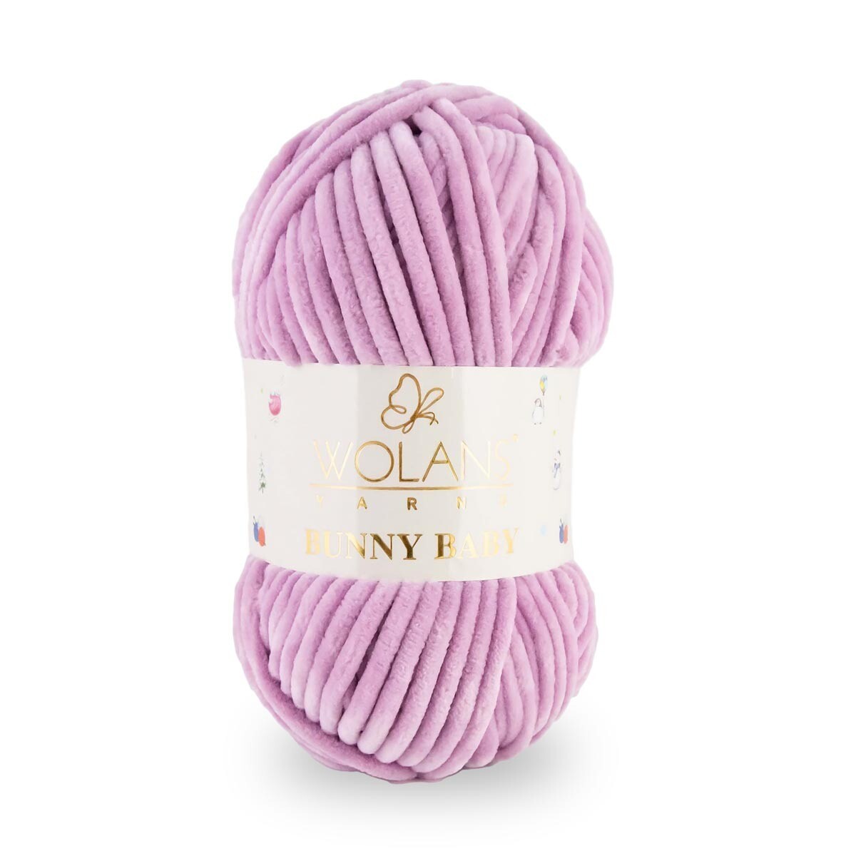 Wolans Bunny Baby - Chunky Chenille Yarn - Pack of 5 x 100g Balls - Mauve