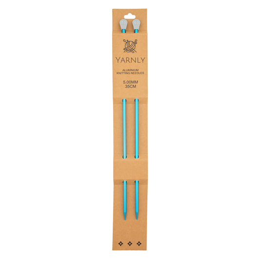 Yarnly - Aluminium Knitting Needles - Single Pointed - 5mm x 35cm