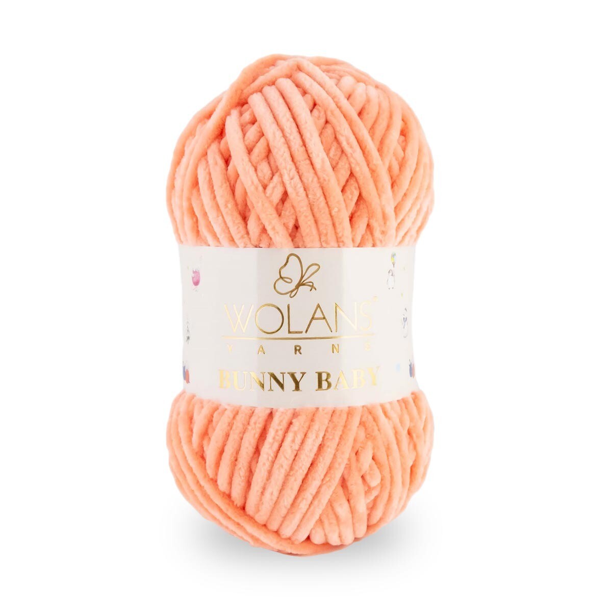 Wolans Bunny Baby - Chunky Chenille Yarn - Pack of 5 x 100g Balls - Tangerine