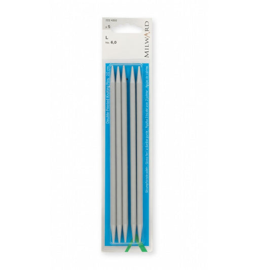 Milward Double Point Knitting Needles – Set of Five (20cm | 6.0mm)