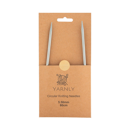 Yarnly - Circular Needles - 80cm Long - 5.5mm