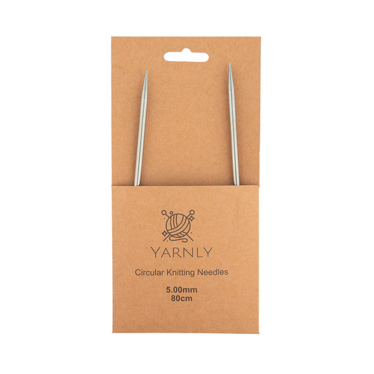 Yarnly - Circular Needles - 80cm Long - 5mm