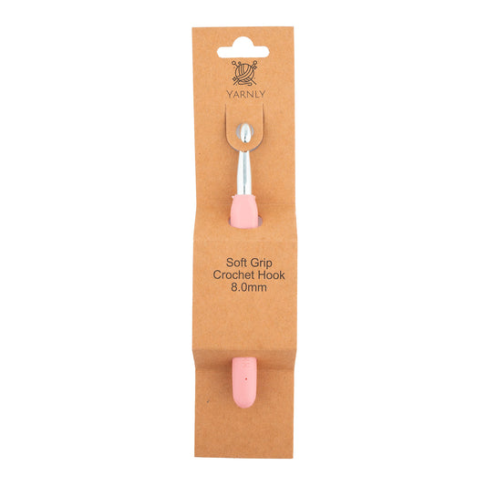 Yarnly - Soft Grip Ergonomic Crochet Hook - 8mm