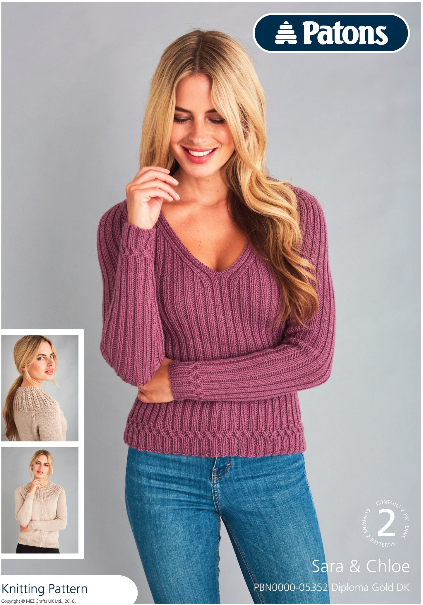 Patons - Multi Knitting Pattern - PBN5352 - Jumper and Cardigan