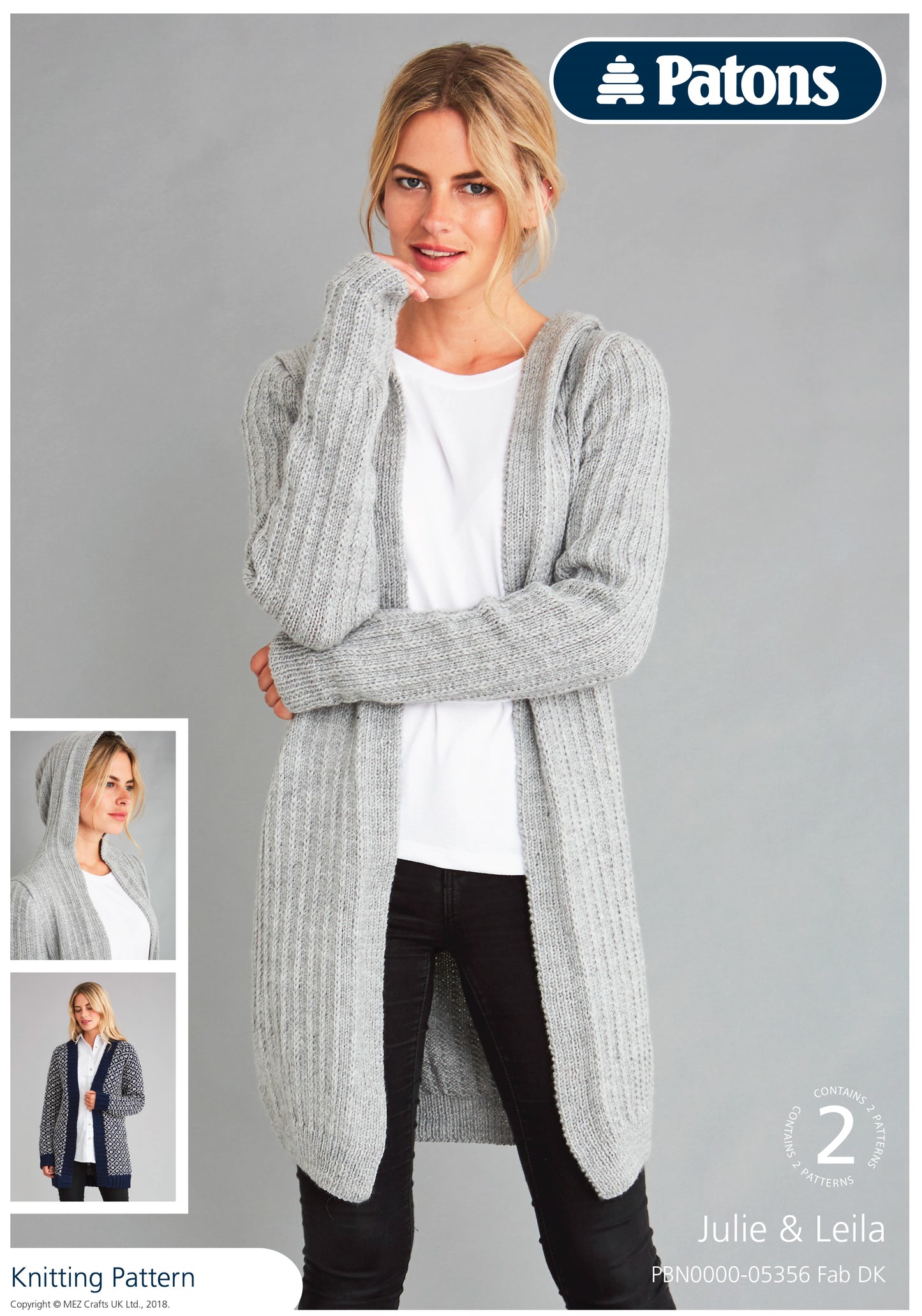 Patons - Multi Knitting Pattern - PBN5356 - Long Hooded Cardigan