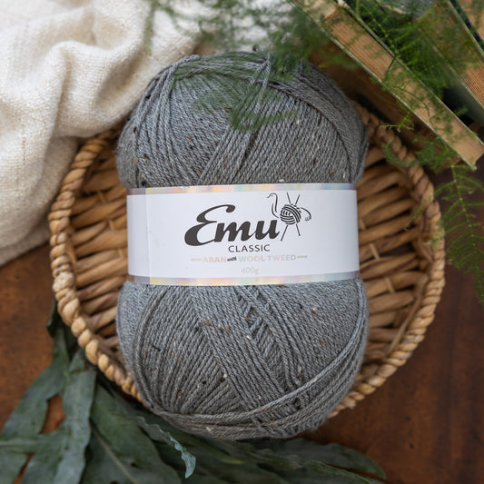 Emu Yarns - Classic Aran with Wool Tweed - 400g Ball - Pebble