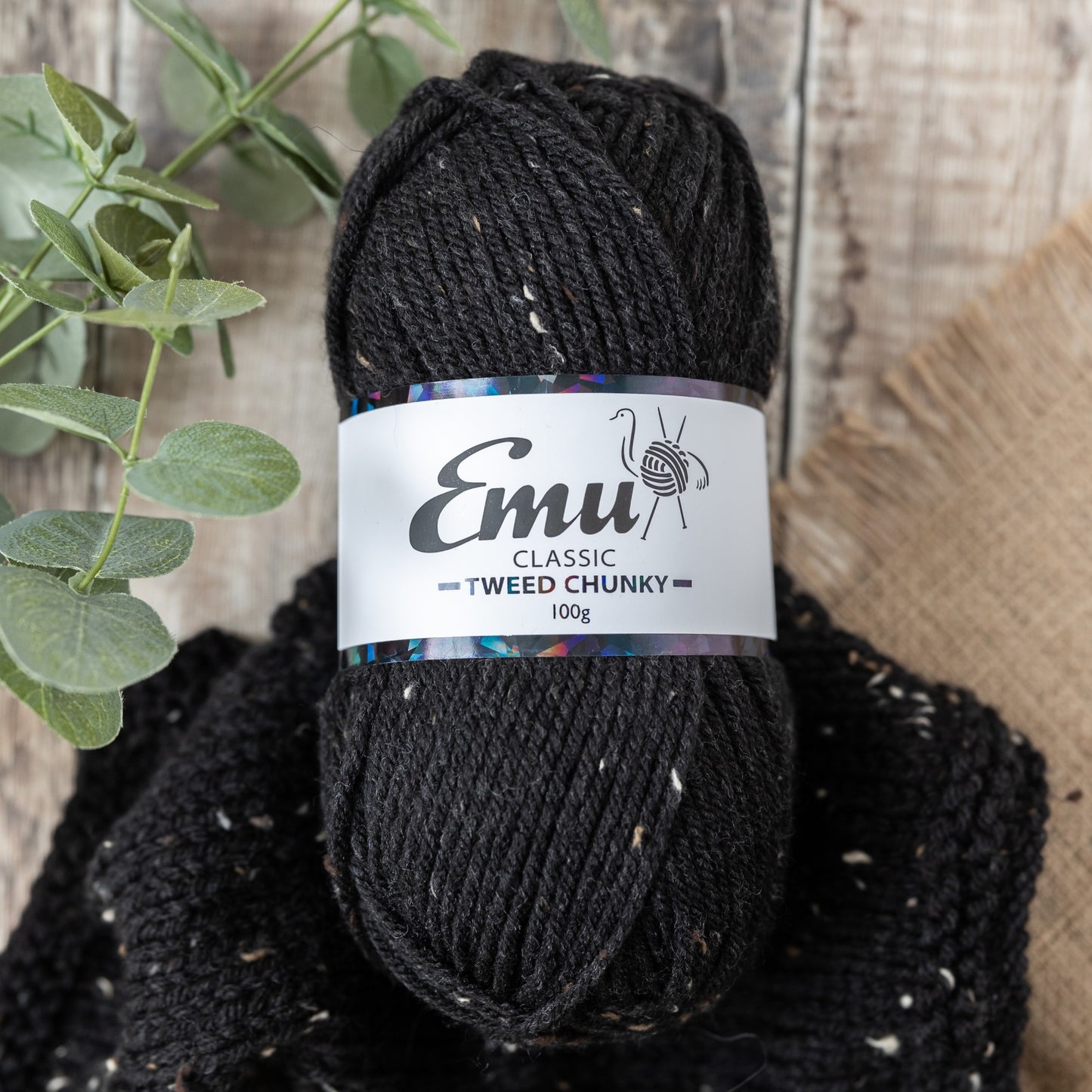 www.thewoolshop.net emu yarns tweedy chunky 002 black