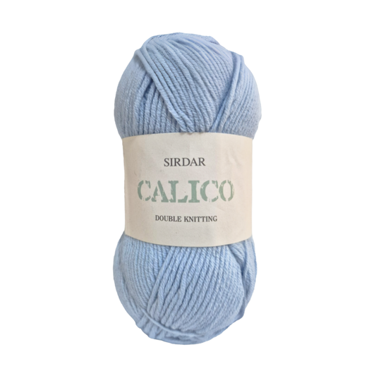 Sirdar - Calico - DK - Cotton Mix - 50g Ball - Shade 0720 Pale Blue