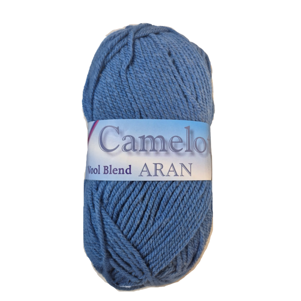 V&A - Camelot 25% Merino Wool Blend Aran - 100g Ball - 020 Denim Blue