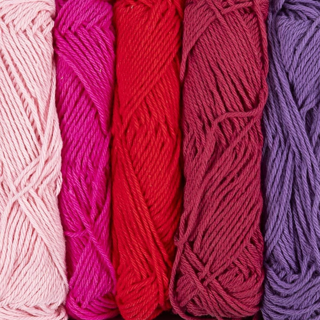 Creativ - Cotton DK Yarn Pack - 5 x 20g Balls - Pink Harmony