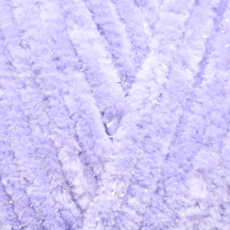 Wolans Bunny Shine - Chunky Glitter Chenille Yarn - Pack of 5 x 100g Balls - Light Purple