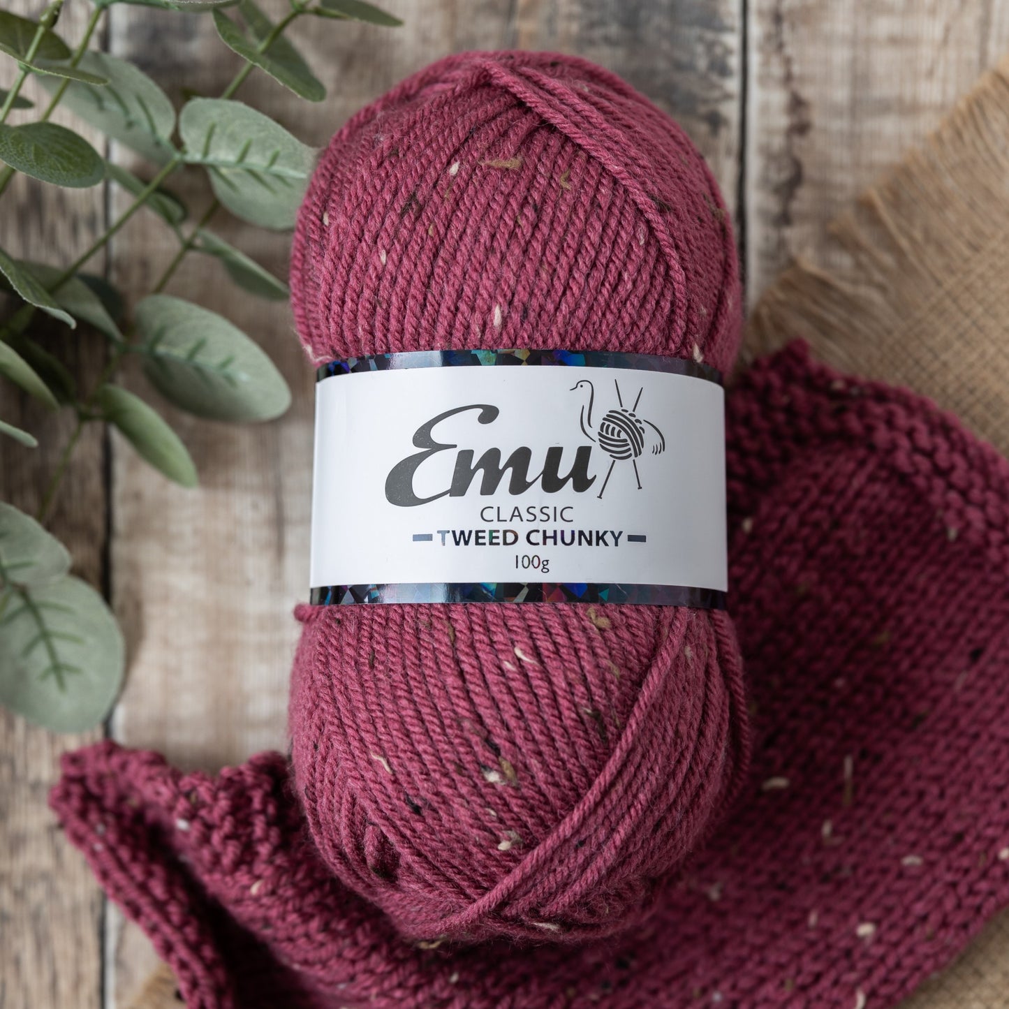 www.thewoolshop.net emu yarns chunky tweed 004 deep rose