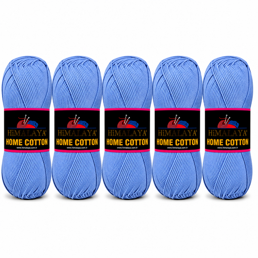 Himalaya Home Cotton Blend - Blue Aran Yarn - 100g x 5 Ball Value Pack