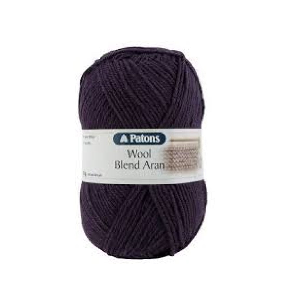 Patons - Wool Blend Aran Yarn - 100g Ball - 00149 Purple