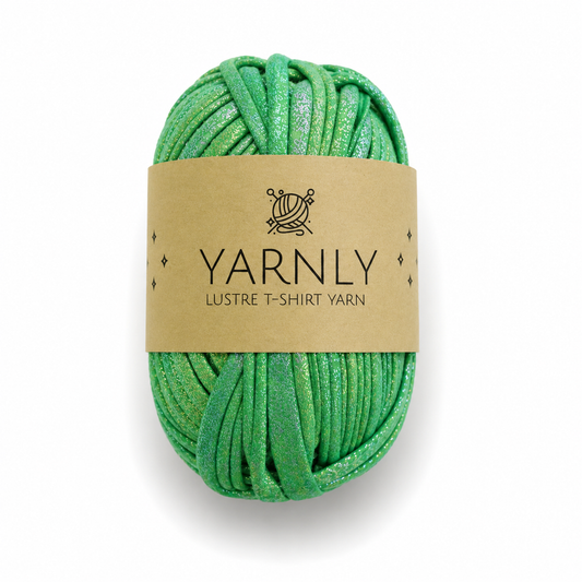 Yarnly Lustre T-Shirt Yarn – Iridescent Green – 100g Ball