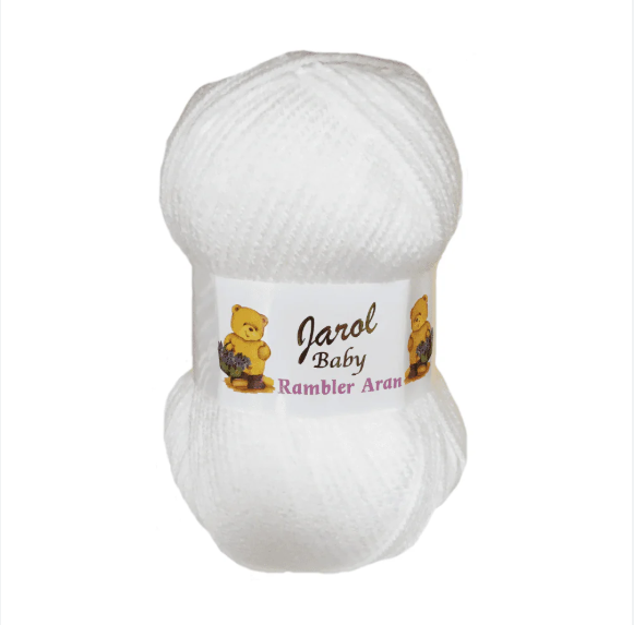 Jarol Yarns - Baby Rambler Aran - 100g Ball - 4300 White