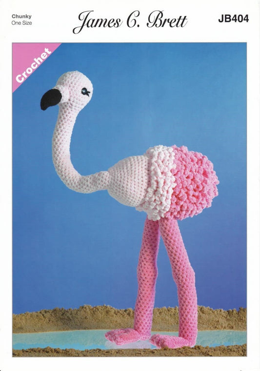 James C. Brett - Crochet Amigurumi Pattern  - JB404 - Flo The Flamingo