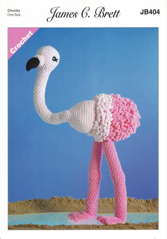 James C. Brett - Crochet Amigurumi Pattern - JB404 - Flo The Flamingo