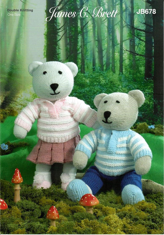James C. Brett - Knitting Pattern - JB678 - Teddy Bears
