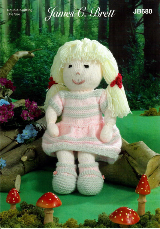 James C. Brett - Knitting Pattern - JB680 - Knitted Rag Doll