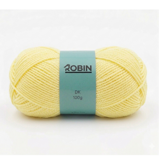 Robin DK Double Knit Yarn – Lemon (048) – 100g Ball