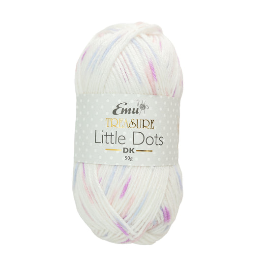 www.thewoolshop.net Emu Yarns - Treasure Little Dots - DK - 50g Ball - 005 Little Bo Peep