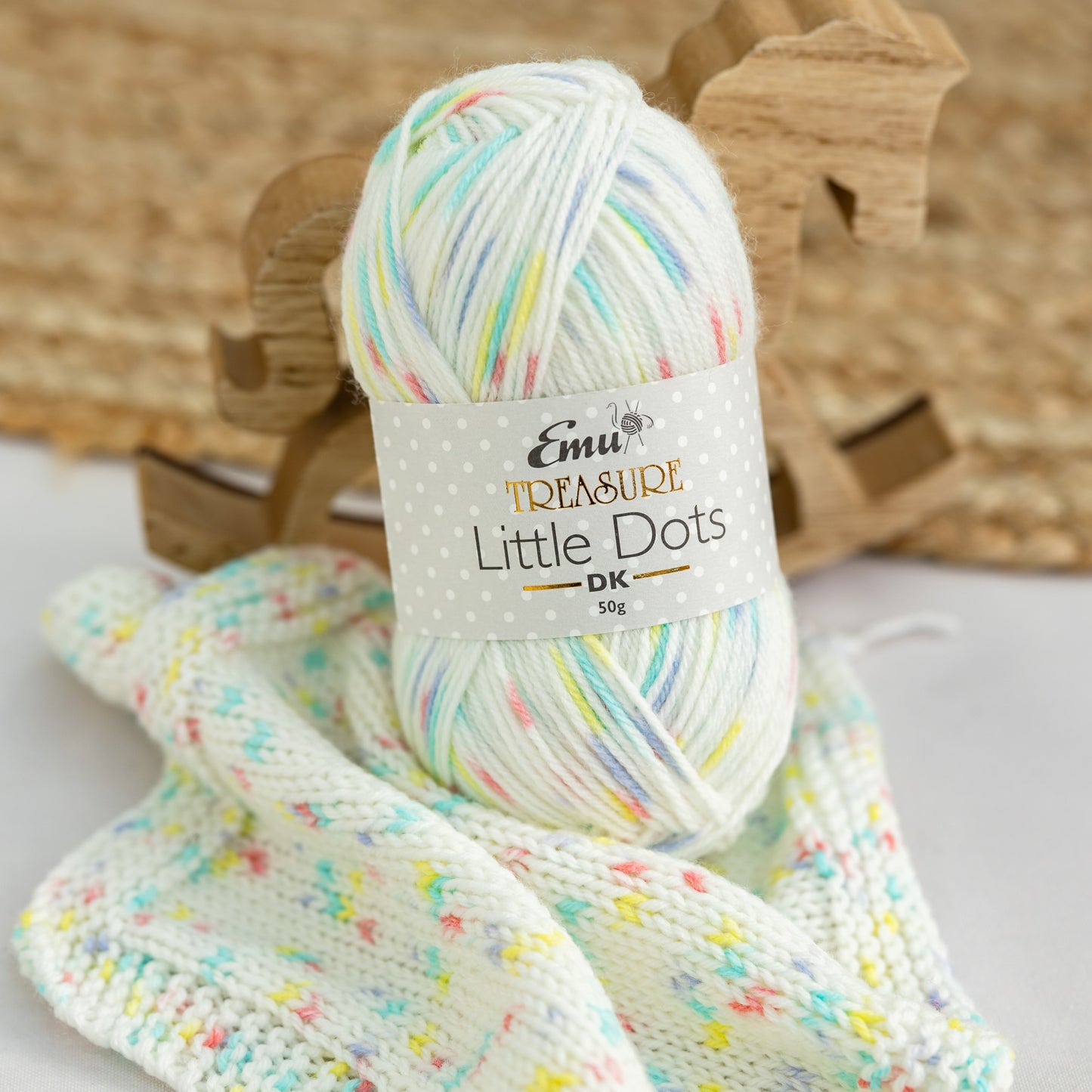 Emu Yarns - Treasure Little Dots - DK - 50g Ball - 004 Little Teapot
