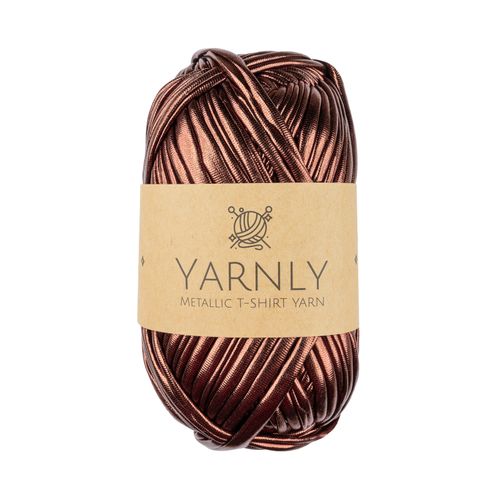 Yarnly - Metallic T-Shirt Yarn - 100g Ball - Metallic Copper