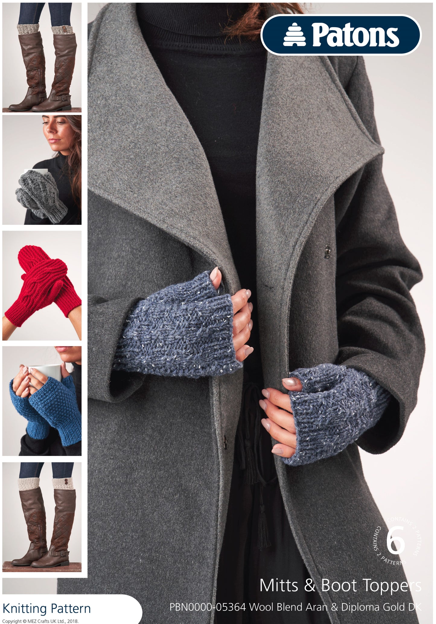 Patons - Multi Knitting Pattern - PBN5364 - Mitts and Boot Toppers