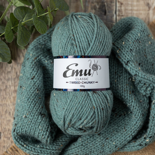 www.thewoolshop.net emu yarns tweed chunky 007 moss