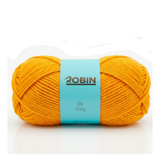 Robin DK Double Knit Yarn – Mustard (136) – 100g Ball