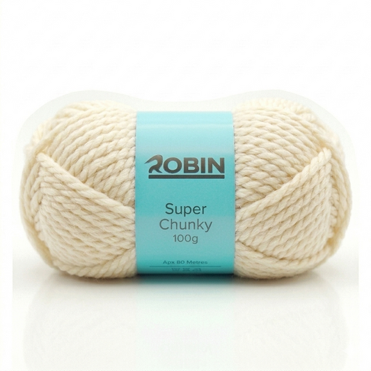 Robin Super Chunky Yarn – Cream (41) – 100g Ball