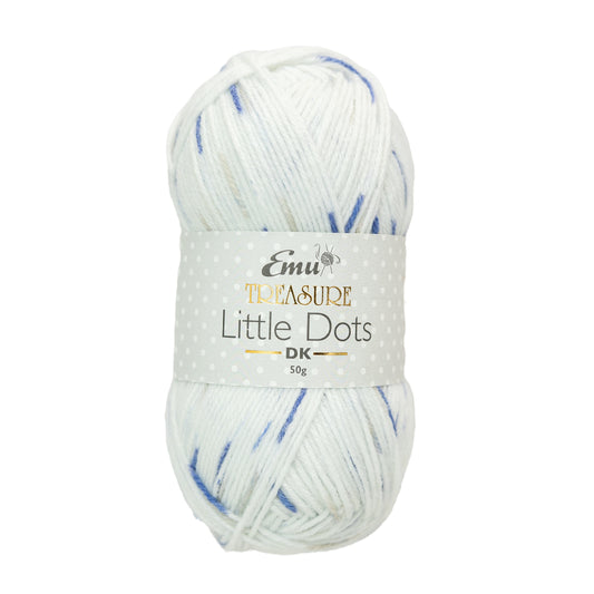 Emu Yarns - Treasure Little Dots - DK - 50g Ball - 002 Twinkle Twinkle