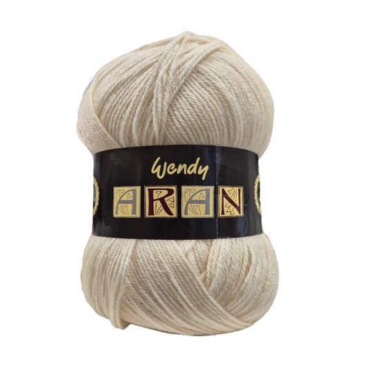 Wendy - Aran with Wool - 400g Ball - 467 Cream